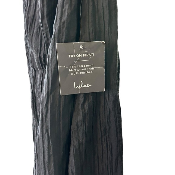 Lulus NWT Streamlined Style Black Tie-Back Cutout Maxi Dress Size M - Picture 3 of 7